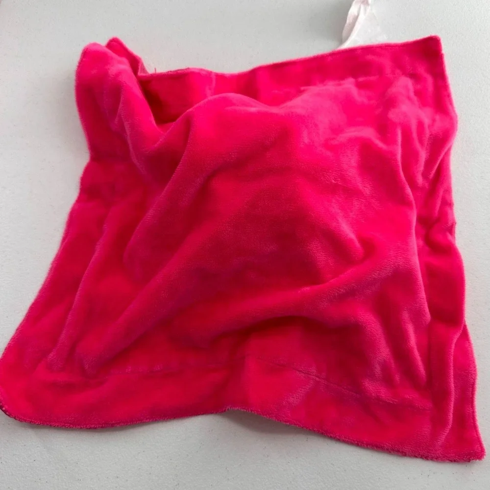 Nuby Hot‎ Pink Fox Baby Lovey Plush Security Blanket 14